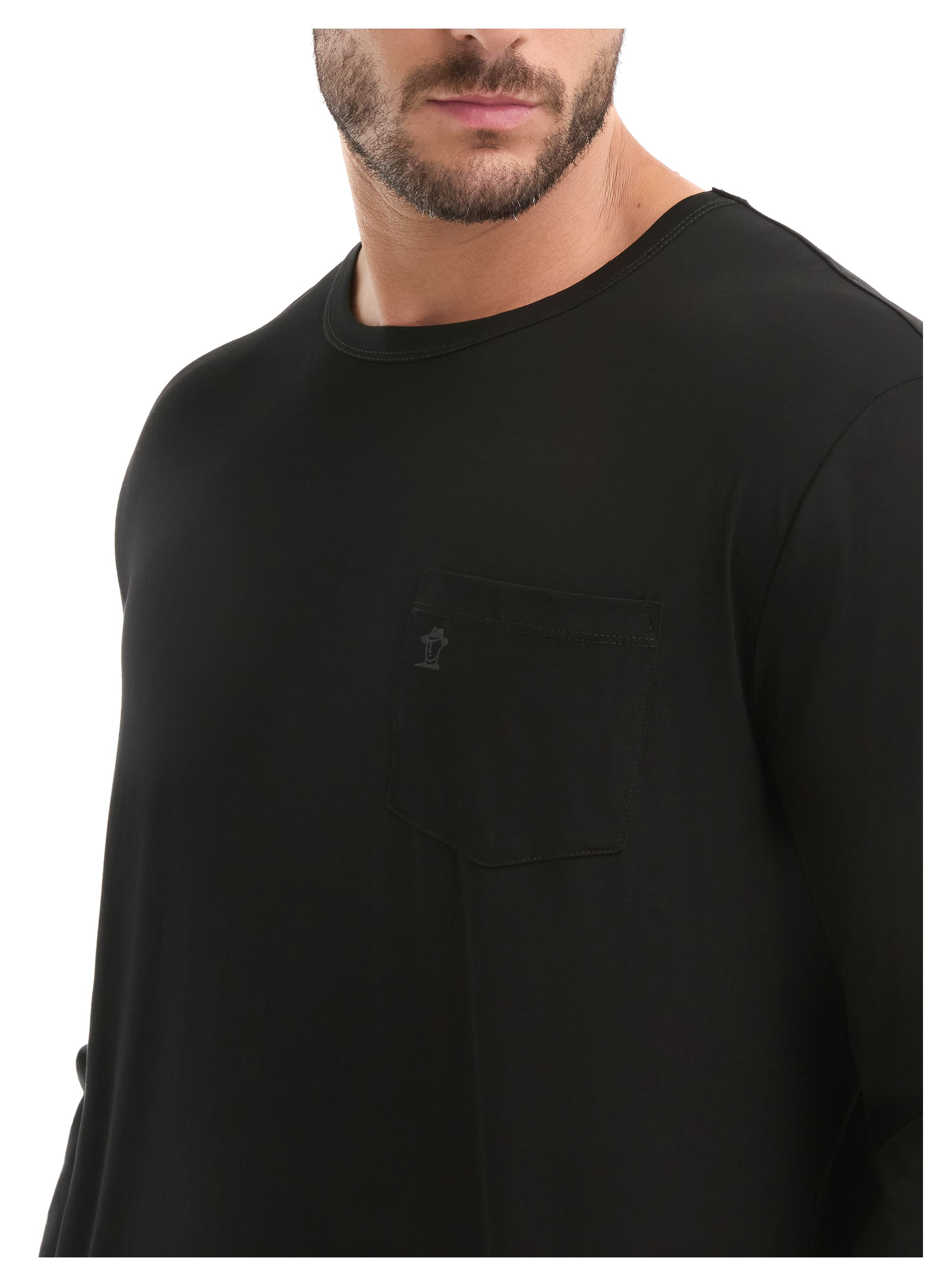 POLERA HOMBRE MANGA LARGA PANAMA JACK - L960 | NEGRO - 5