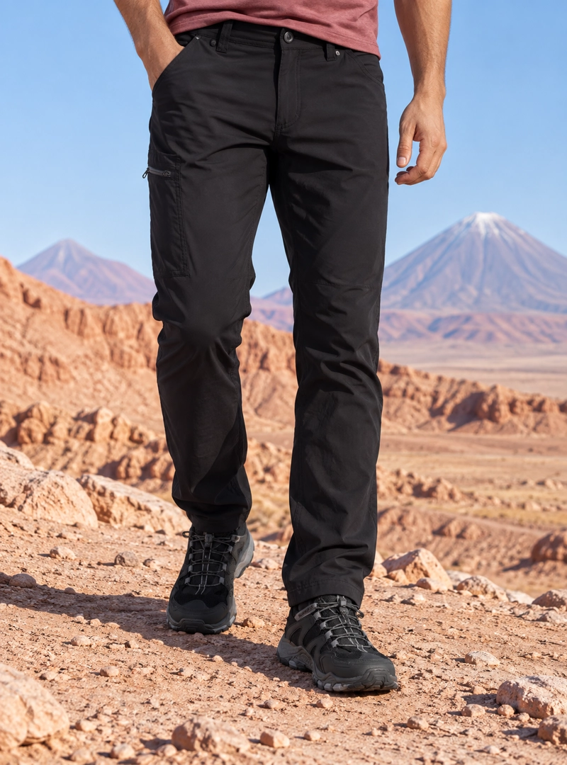 PANTALON OUTDOOR Y CASUAL HOMBRE PJACK - K854 | NEGRO - 1