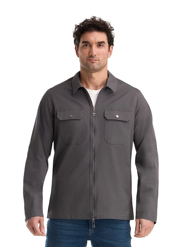 CHAQUETA HOMBRE SOBRE CAMISA DOBLE ZIPPER PANAMA JACK - K872 | GRIS - 2