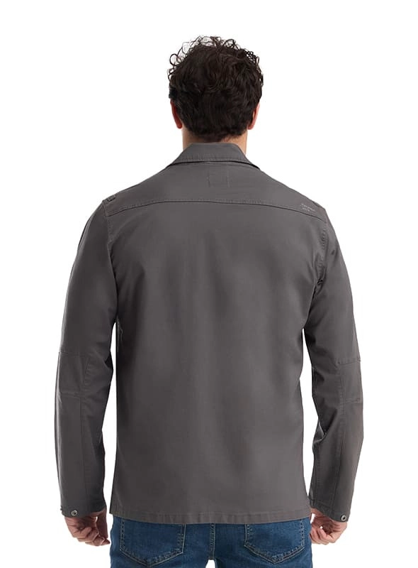 CHAQUETA HOMBRE SOBRE CAMISA DOBLE ZIPPER PANAMA JACK - K872 | GRIS - 3