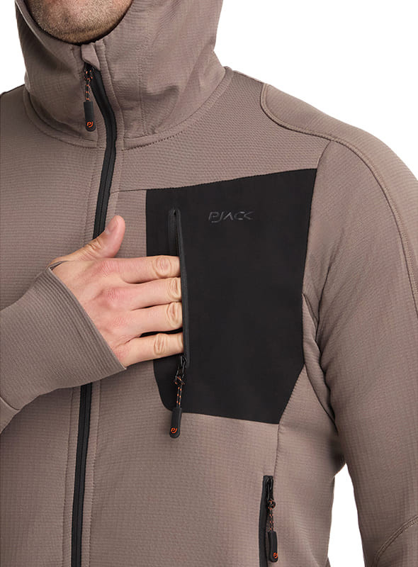 POLERON OUTDOOR Y CASUAL HOMBRE PJACK - K852 | MARRON CLARO - 2