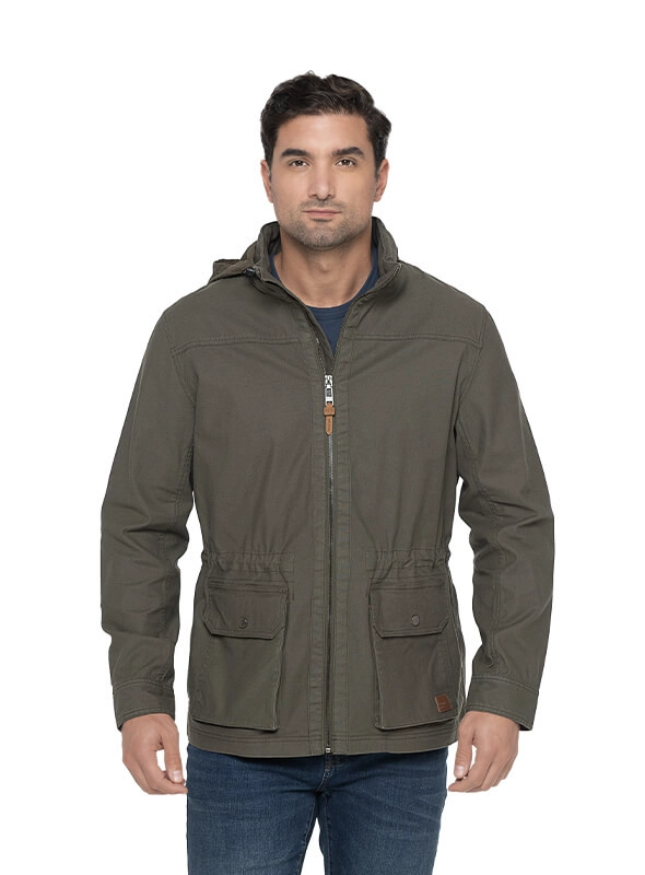 CHAQUETA HOMBRE LIVIANA CON GORRO PANAMA JACK - I968 | VERDE - 2