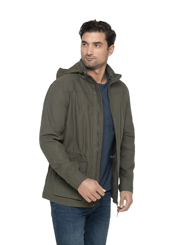 CHAQUETA HOMBRE LIVIANA CON GORRO PANAMA JACK - I968 | VERDE - 3