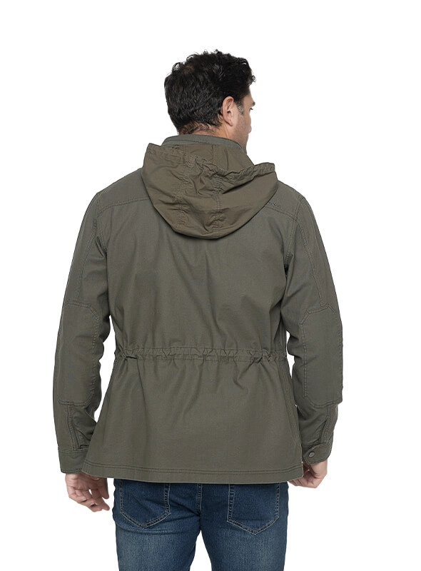 CHAQUETA HOMBRE LIVIANA CON GORRO PANAMA JACK - I968 | VERDE - 4