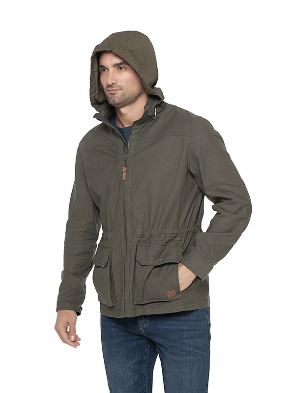 CHAQUETA HOMBRE LIVIANA CON GORRO PANAMA JACK - I968 | VERDE - 5