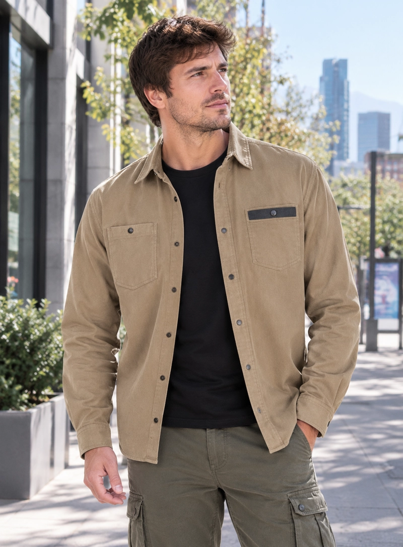 SOBRECAMISA OUTDOOR HOMBRE PJACK - J930 | MARRON - 1
