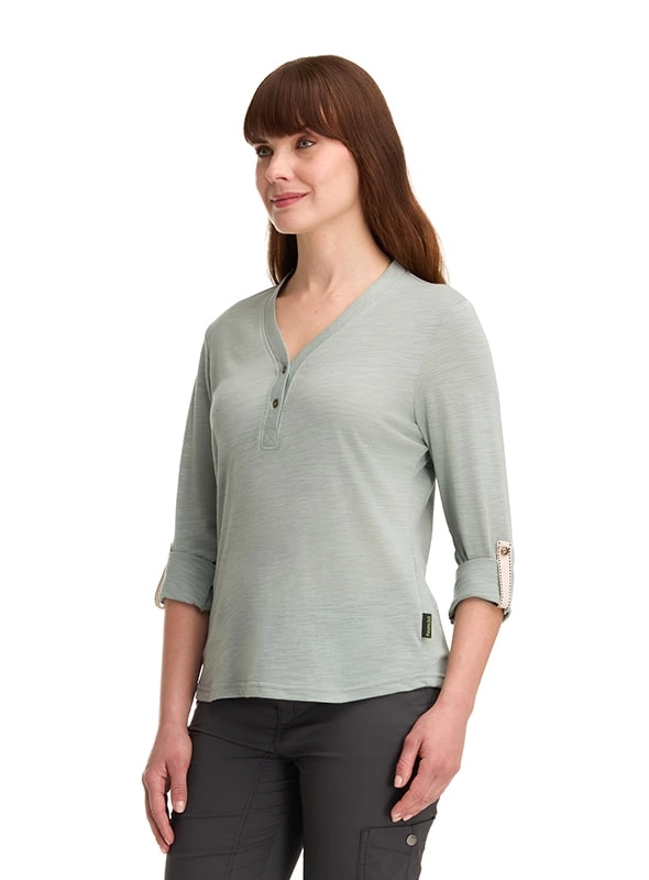 POLERA MANGA LARGA AJUSTABLE MUJER PANAMA JACK - K843 | VERDE - 4