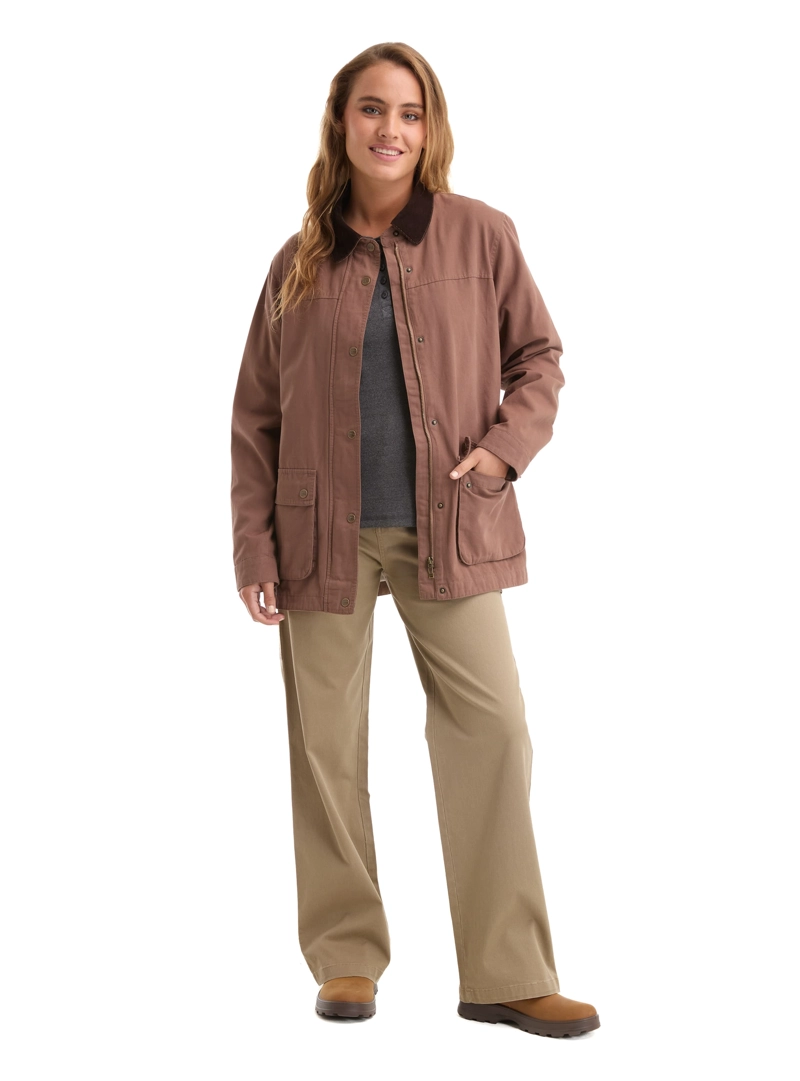 CHAQUETA MUJER CANVAS FRANELA PANAMA JACK - L985 | MARRON CLARO - 7