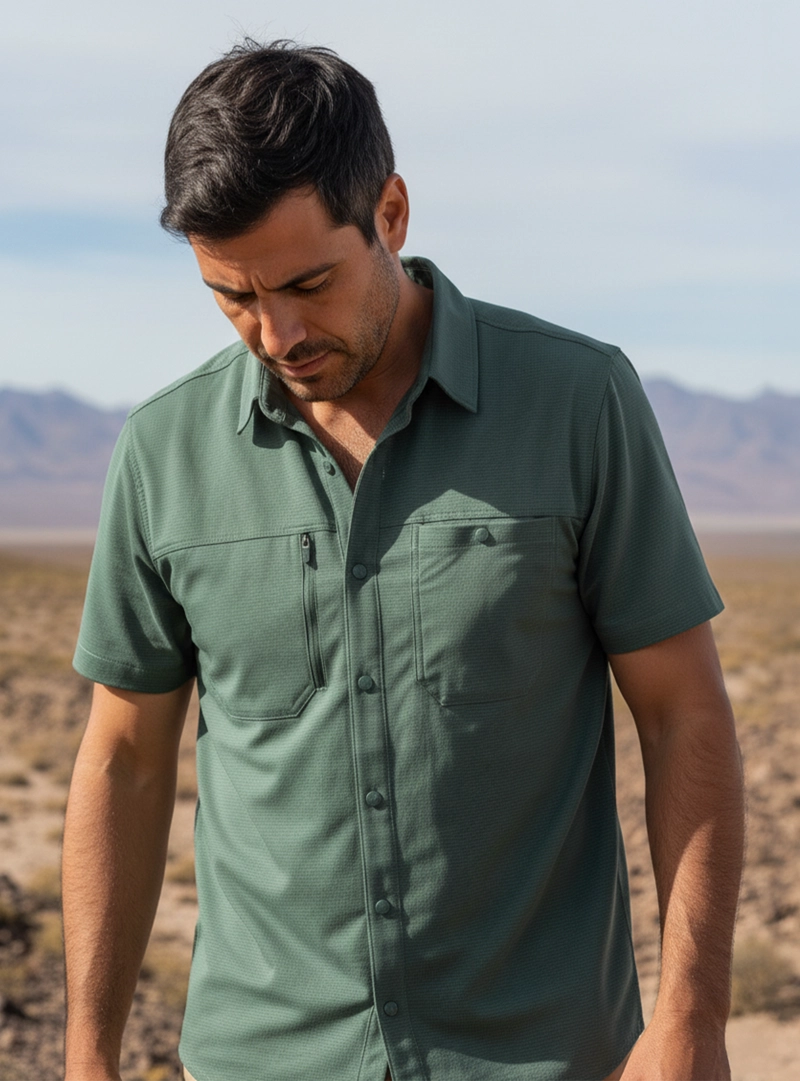 PANAMA JACK CAMISA HOMBRE OUTDOOR MANGA CORTA PJACK - PAH003M | VERDE