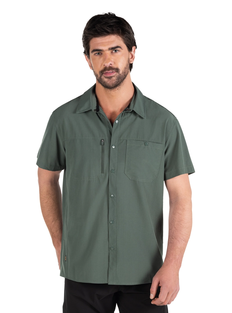 CAMISA HOMBRE OUTDOOR MANGA CORTA PJACK - PAH003M | VERDE - 2