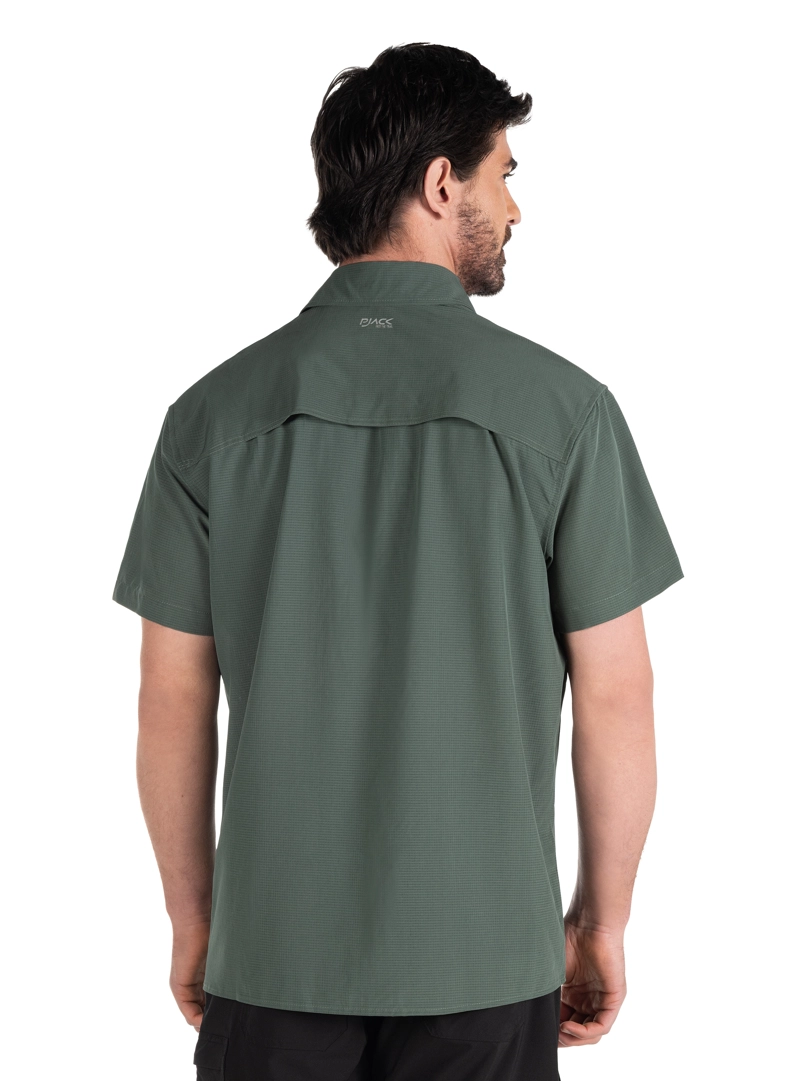 CAMISA HOMBRE OUTDOOR MANGA CORTA PJACK - PAH003M | VERDE - 3