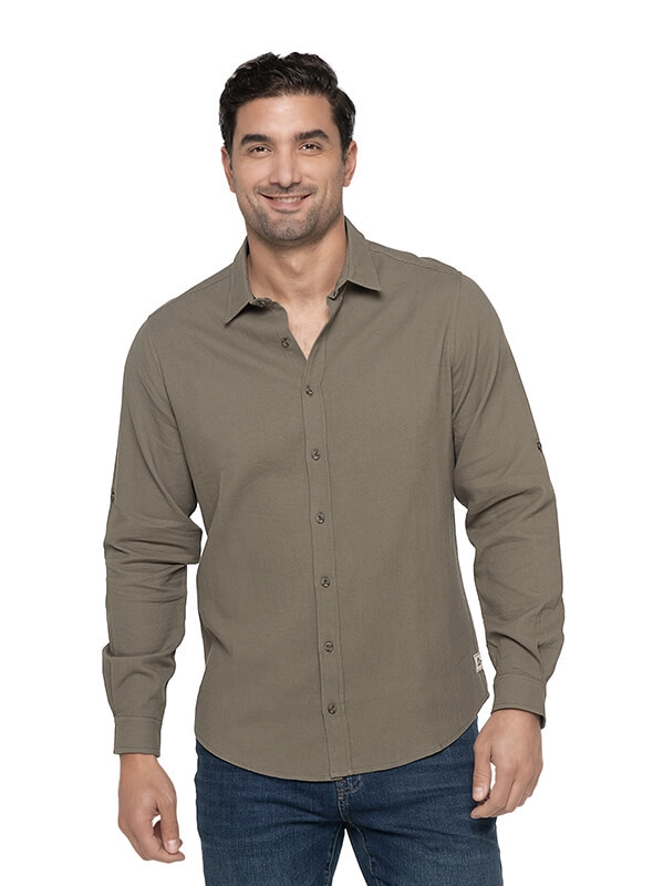 CAMISA HOMBRE MANGA LARGA CON TEXTURA PANAMA JACK - I960 | BEIGE - 6