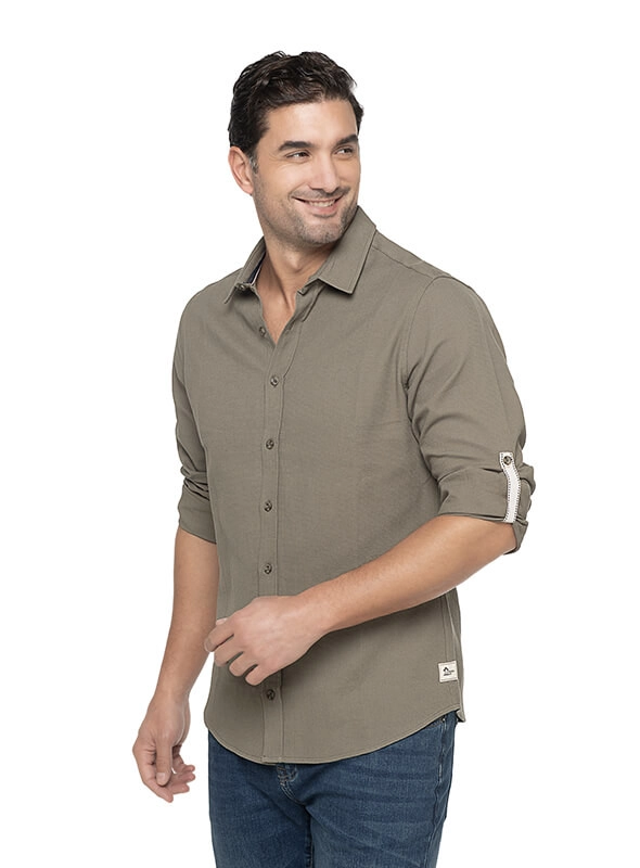 CAMISA HOMBRE MANGA LARGA CON TEXTURA PANAMA JACK - I960 | BEIGE - 9
