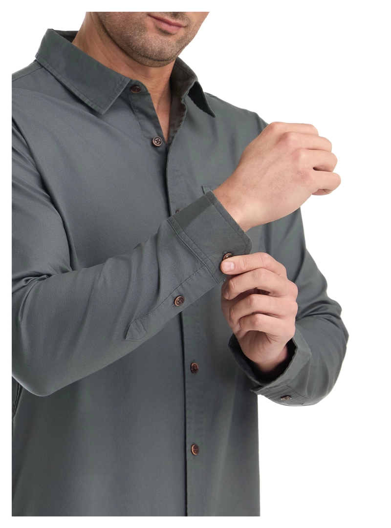 CAMISA CASUAL HOMBRE MANGA LARGA PANAMA JACK - K867 | GRIS - 7