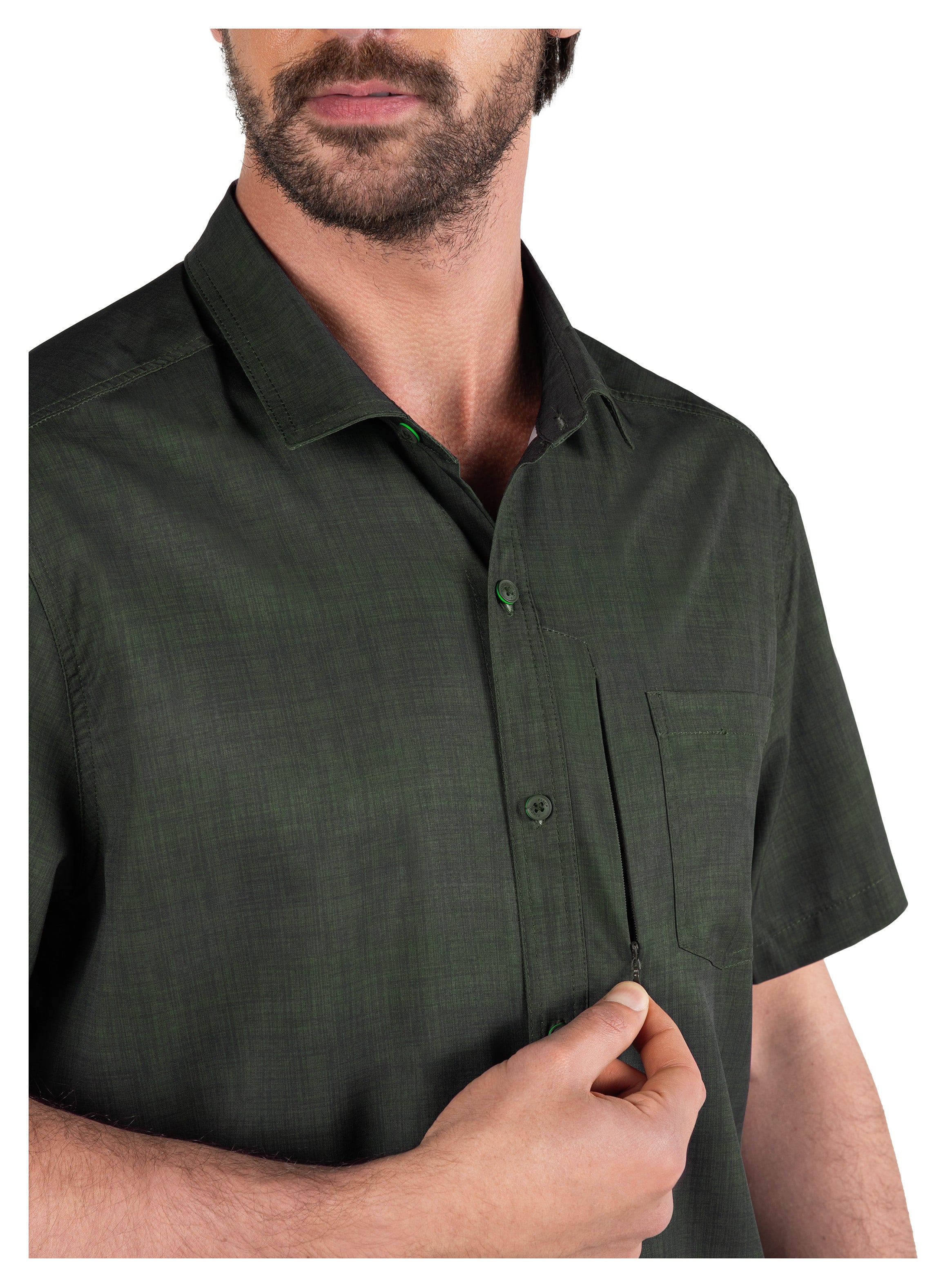 CAMISA OUTDOOR HOMBRE PJACK - PAH002M | VERDE - 5