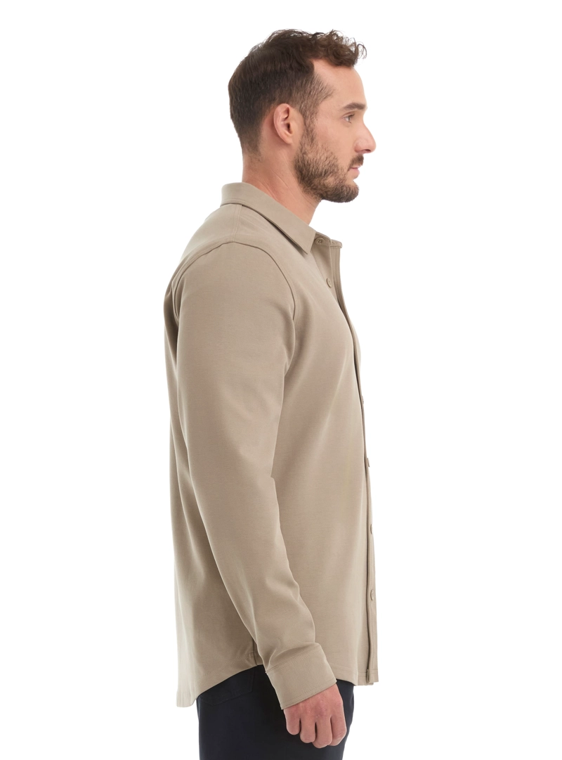 CAMISA HOMBRE MANGA LARGA TEXTURA CASUAL PANAMA JACK - L962 | BEIGE - 3