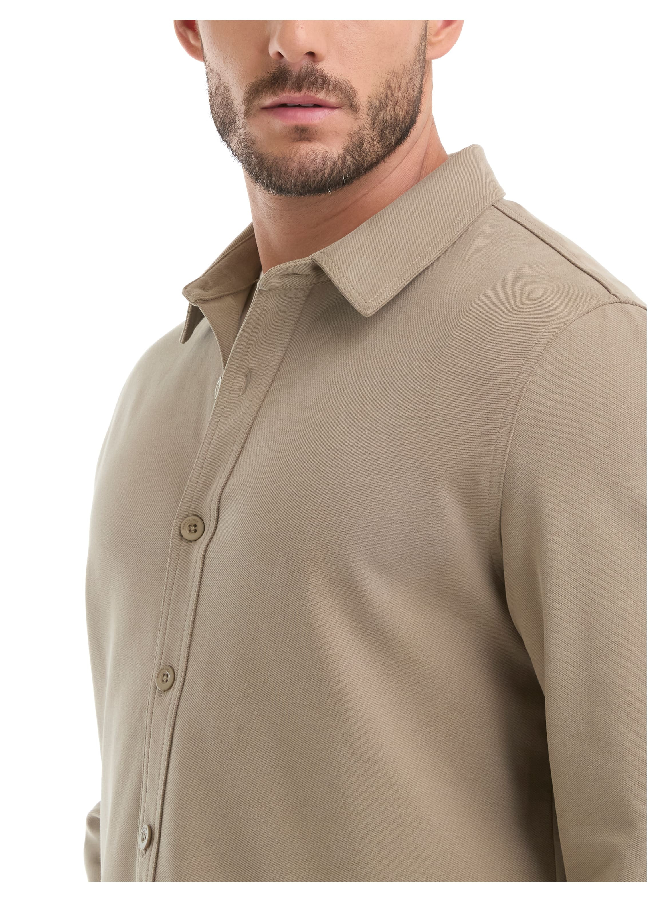 CAMISA HOMBRE MANGA LARGA TEXTURA CASUAL PANAMA JACK - L962 | BEIGE - 5