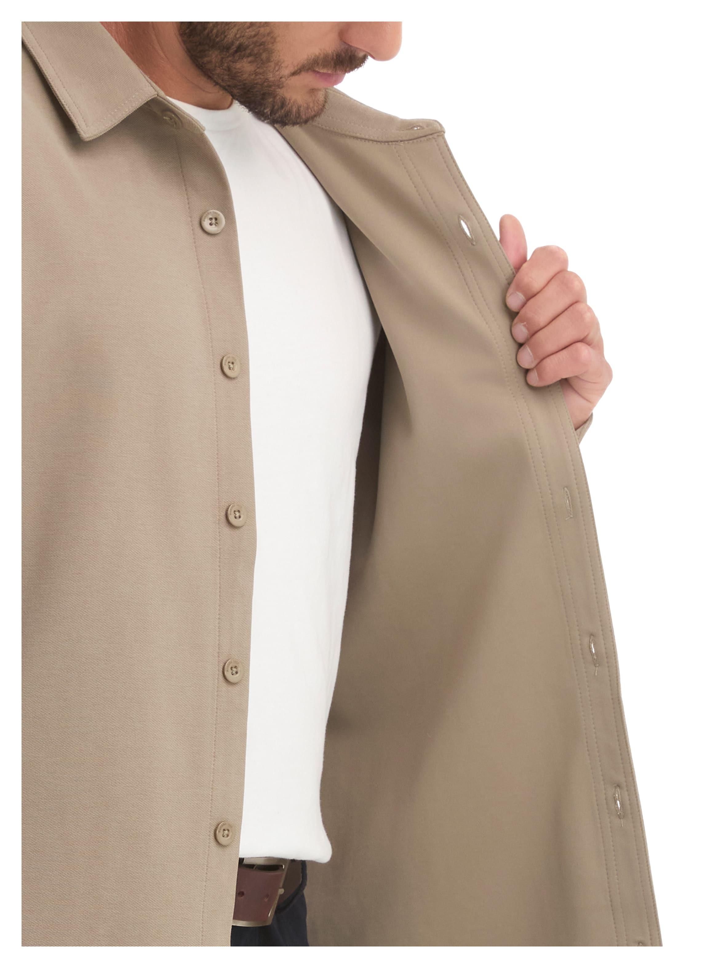 CAMISA HOMBRE MANGA LARGA TEXTURA CASUAL PANAMA JACK - L962 | BEIGE - 6