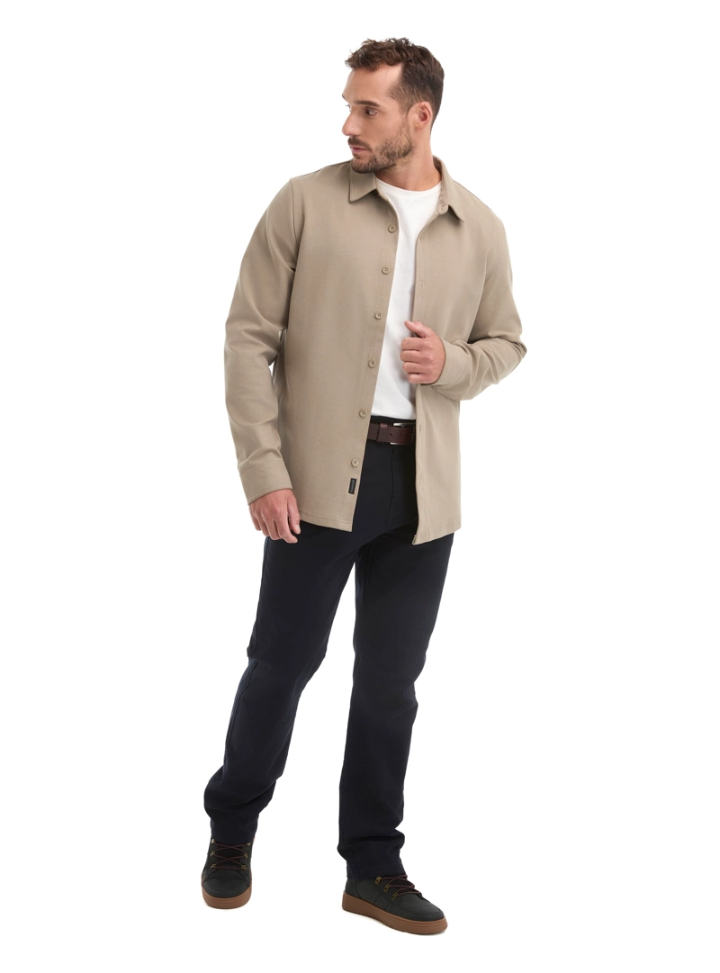 CAMISA HOMBRE MANGA LARGA TEXTURA CASUAL PANAMA JACK - L962 | BEIGE - 7