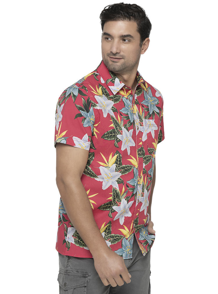 GUAYABERA PALMA CASUAL HOMBRE PANAMA JACK - I961 | FUCSIA - 2