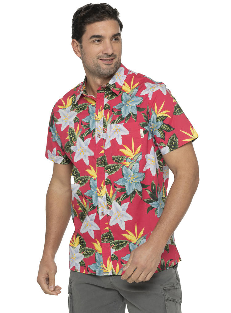 GUAYABERA PALMA CASUAL HOMBRE PANAMA JACK - I961 | FUCSIA - 4