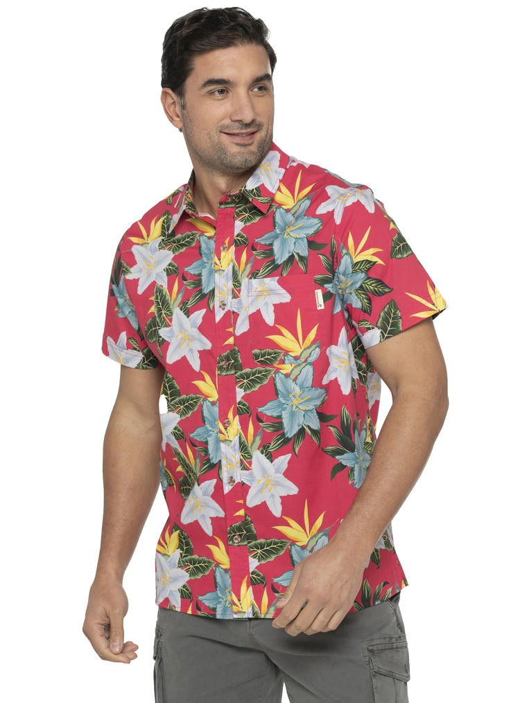 CAMISA GUAYABERA HOMBRE PANAMA JACK - I961 | FUCSIA - 5