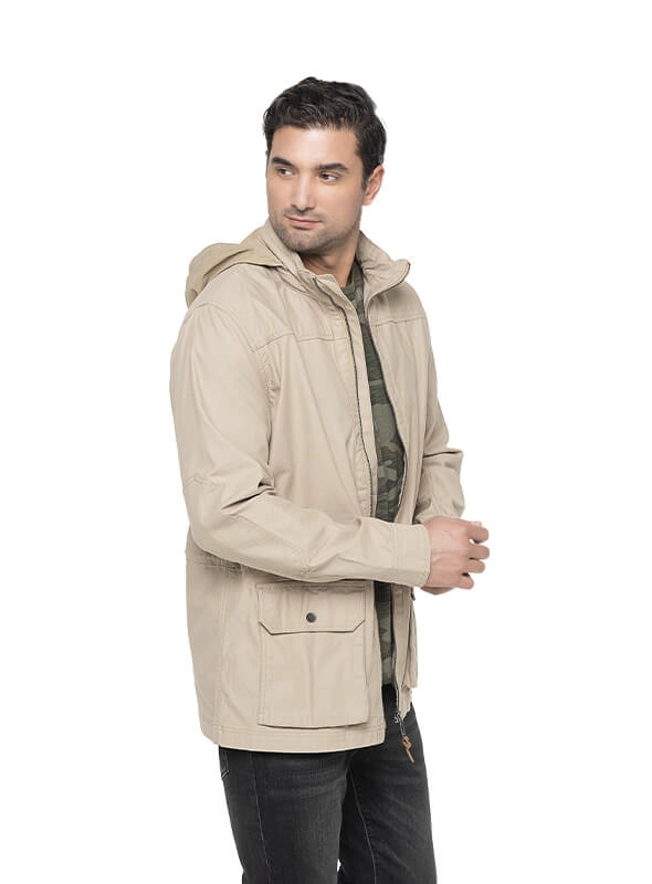 CHAQUETA HOMBRE LIVIANA CON GORRO PANAMA JACK - I968 | BEIGE - 7