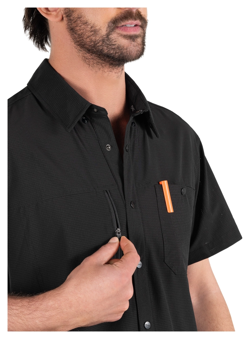 CAMISA HOMBRE OUTDOOR MANGA CORTA PJACK - PAH003M | NEGRO - 6