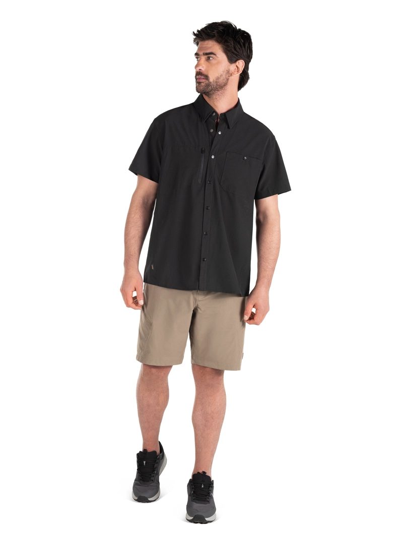 CAMISA HOMBRE OUTDOOR MANGA CORTA PJACK - PAH003M | NEGRO - 9