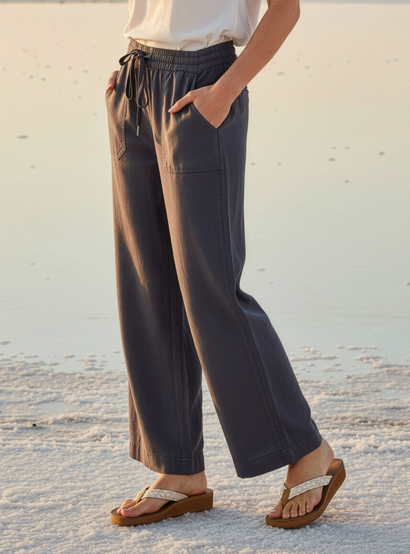 PANTALON MUJER PALAZZO PANAMA JACK - PJM006M | AZUL - 1