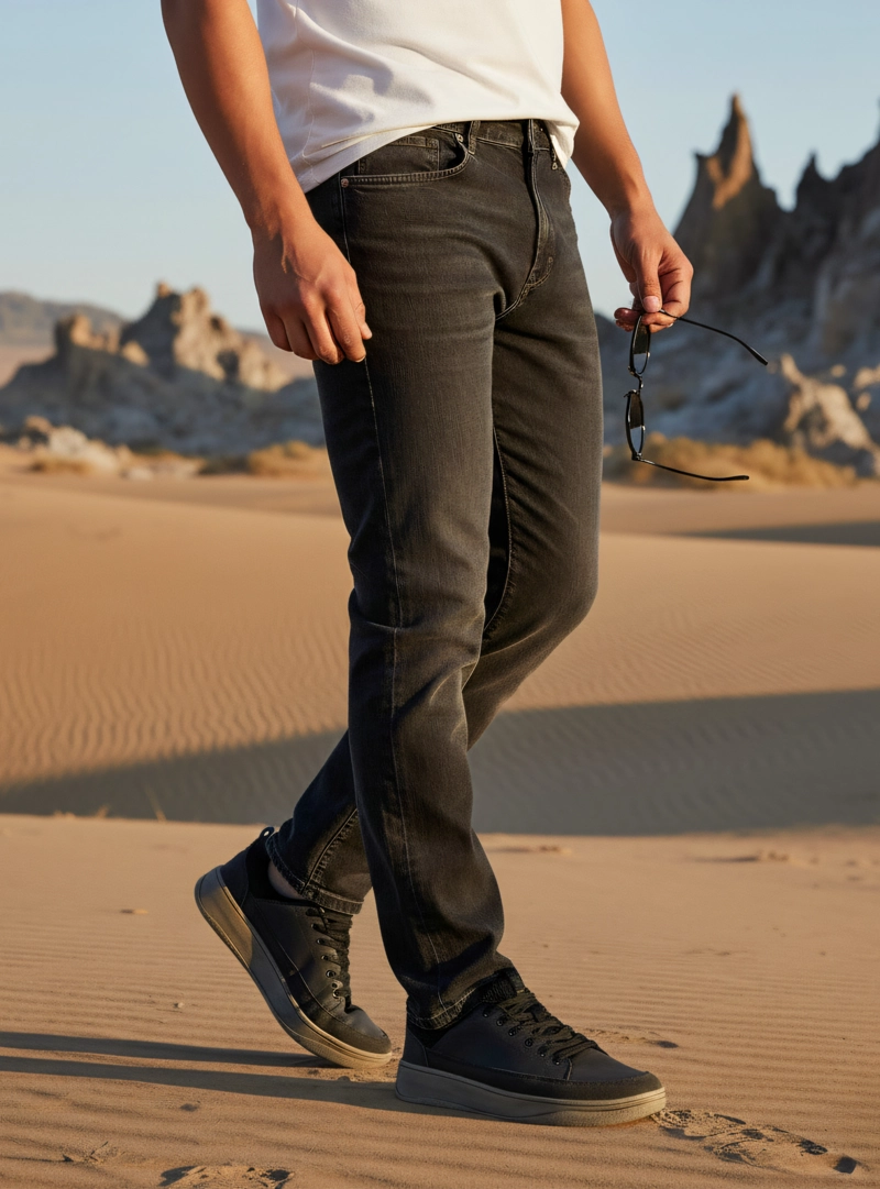 JEANS HOMBRE CASUAL PANAMA JACK - PJH011M | NEGRO - 1