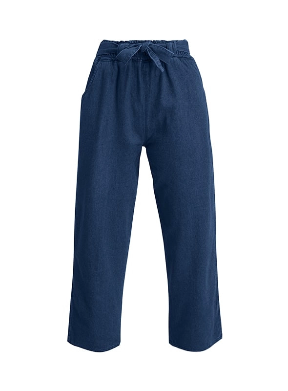 PANTALON MUJER PALAZZO TIPO JEANS CASUAL PANAMA JACK - K848 | AZUL - 7