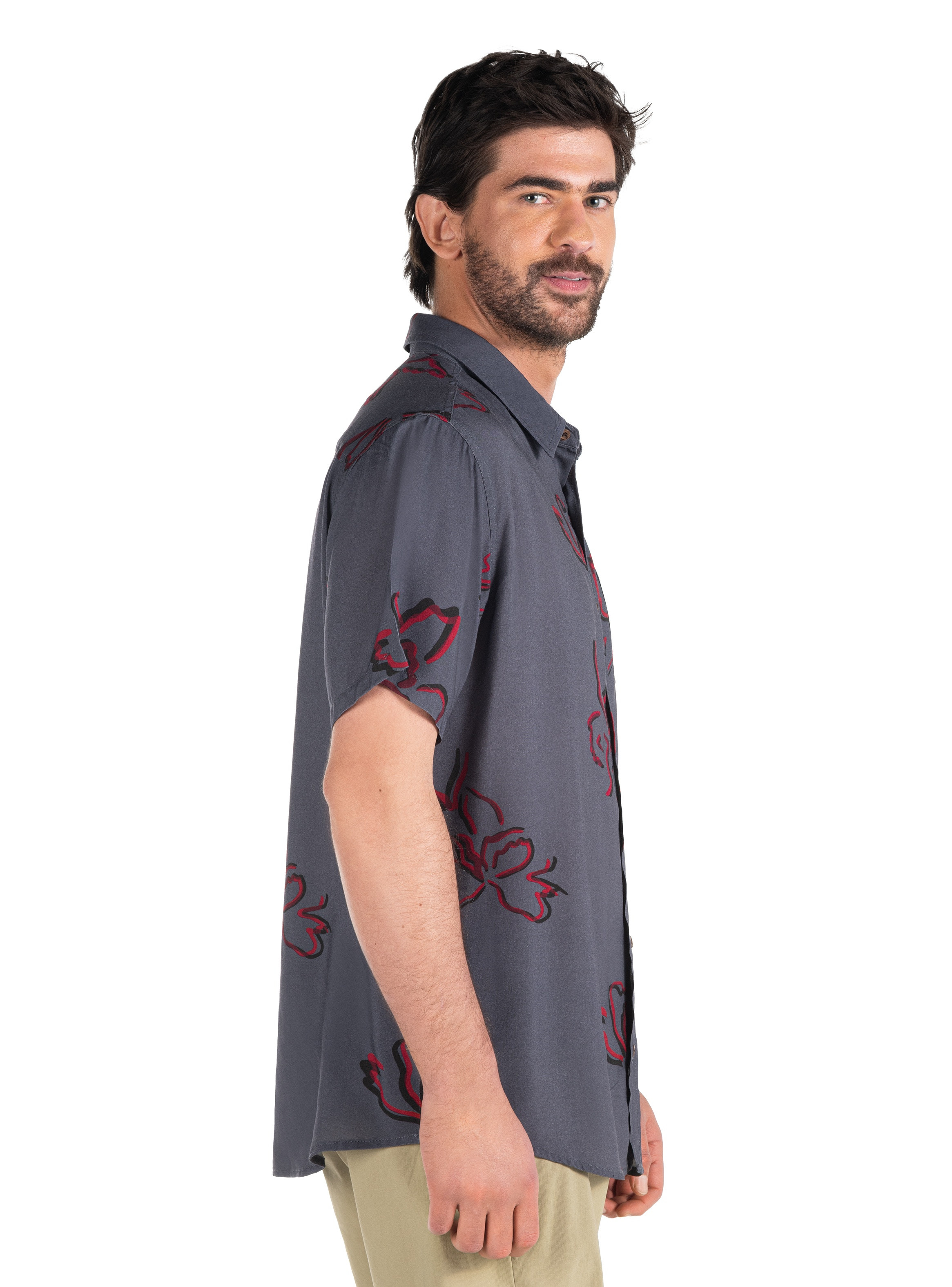GUAYABERA CASUAL HOMBRE PANAMA JACK - PJH003M | GRIS - 3