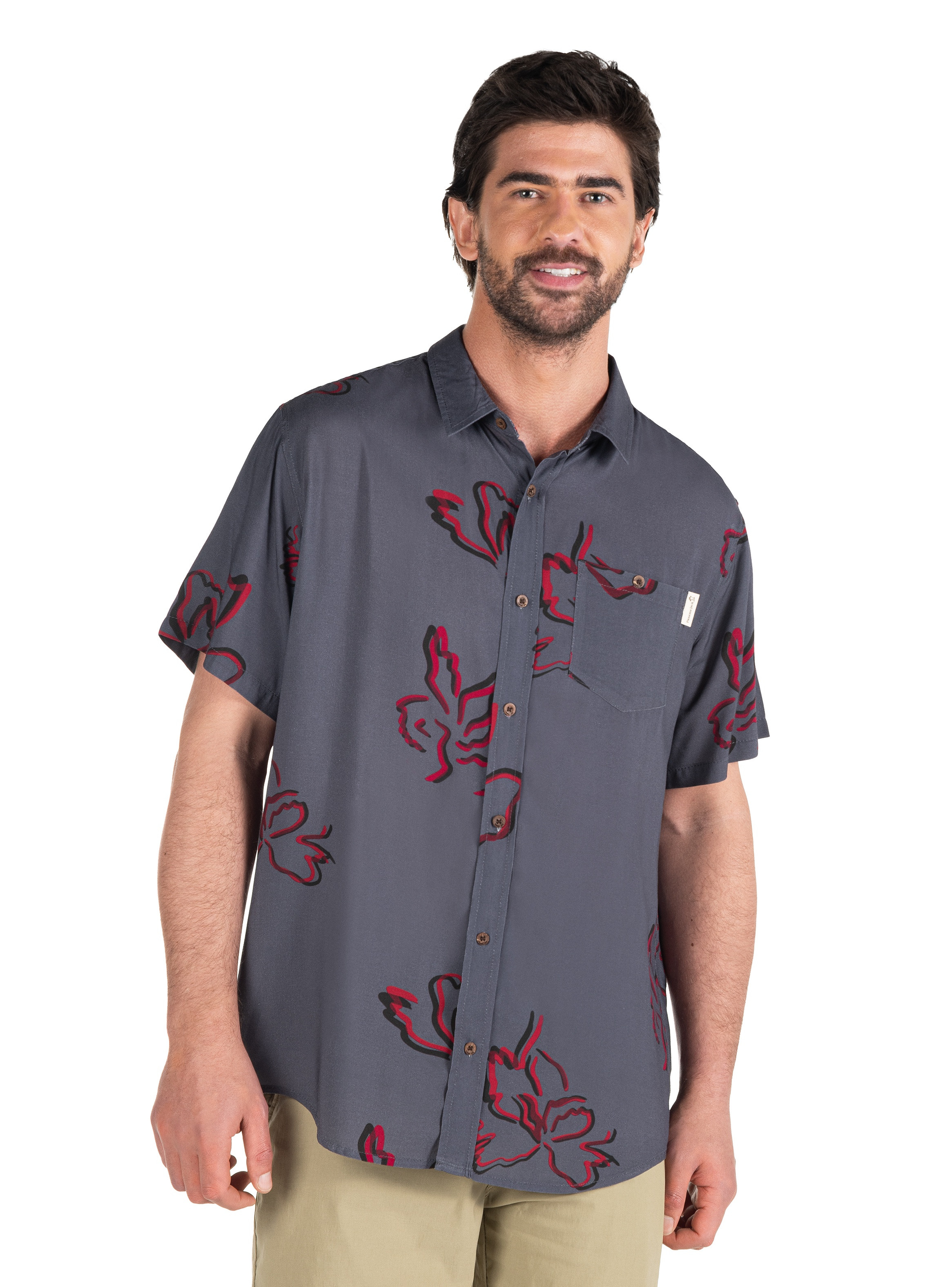 GUAYABERA CASUAL HOMBRE PANAMA JACK - PJH003M | GRIS - 8