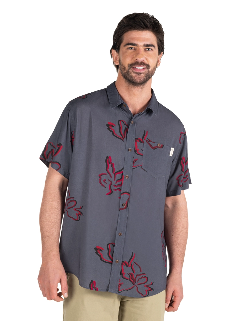 CAMISA GUAYABERA HOMBRE PANAMA JACK - PJH003M | GRIS - 8