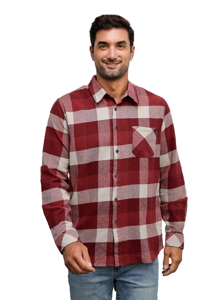 CAMISA HOMBRE TIPO LEÑADORA PANAMA JACK - H941 | BORDO - 1