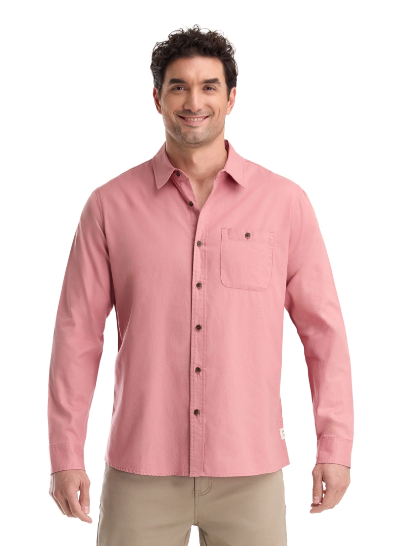 CAMISA CASUAL HOMBRE MANGA LARGA PANAMA JACK - K867 | ROSA - 2