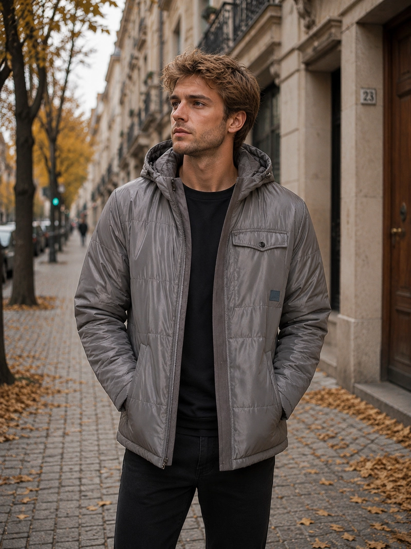 PARKA HOMBRE CASUAL HOMBRE PANAMA JACK - J927 | GRIS - 1