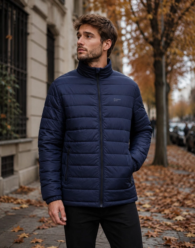 PARKA HOMBRE ACOLCHADA LIVIANA PANAMA JACK - L976 | AZUL - 1