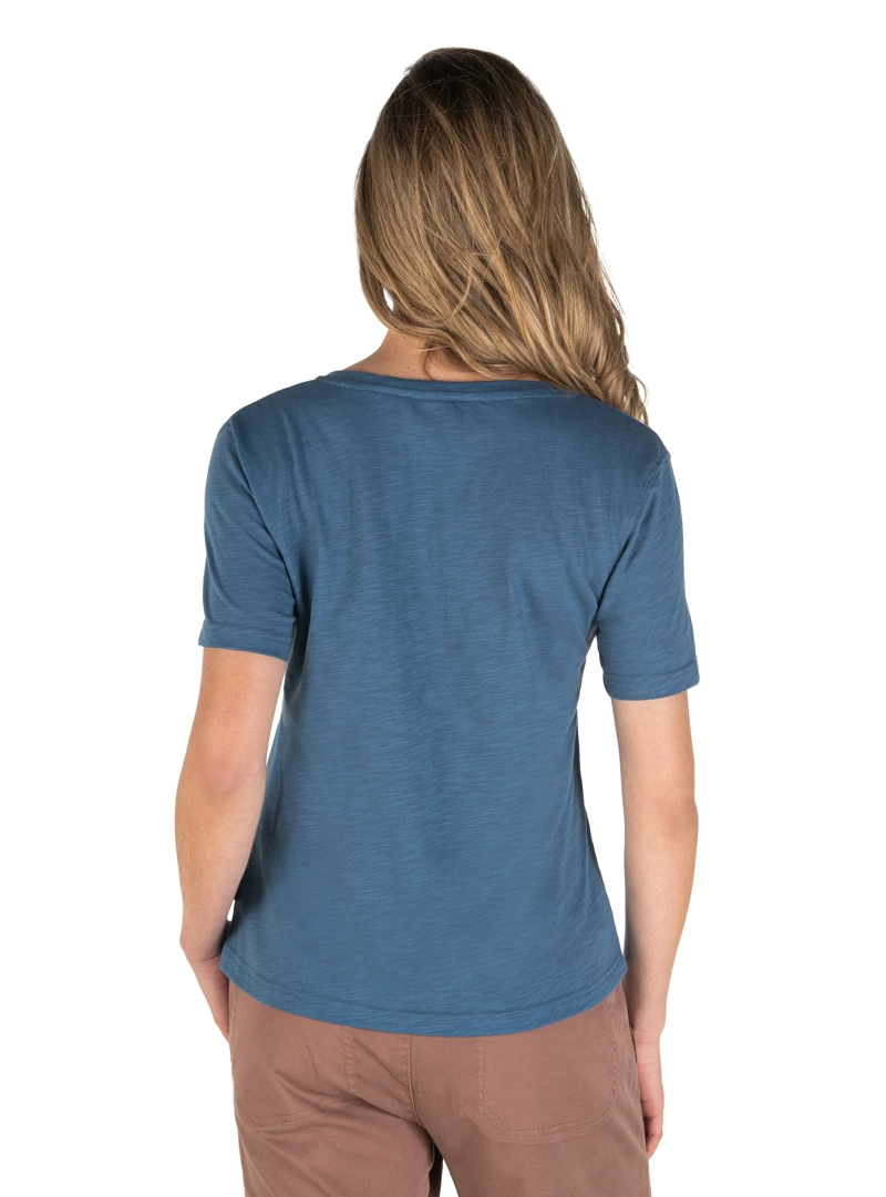 POLERA MUJER MANGA CORTA ALGODON PANAMA JACK - PJM001M | AZUL - 3