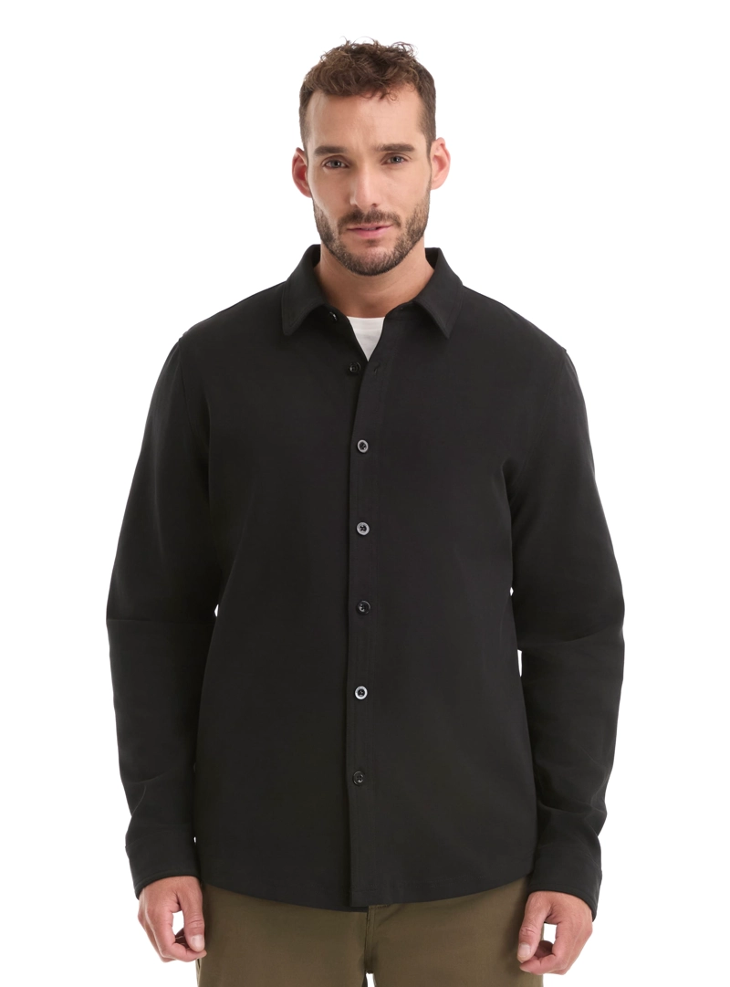 CAMISA HOMBRE MANGA LARGA TEXTURA CASUAL PANAMA JACK - L962 | NEGRO - 1