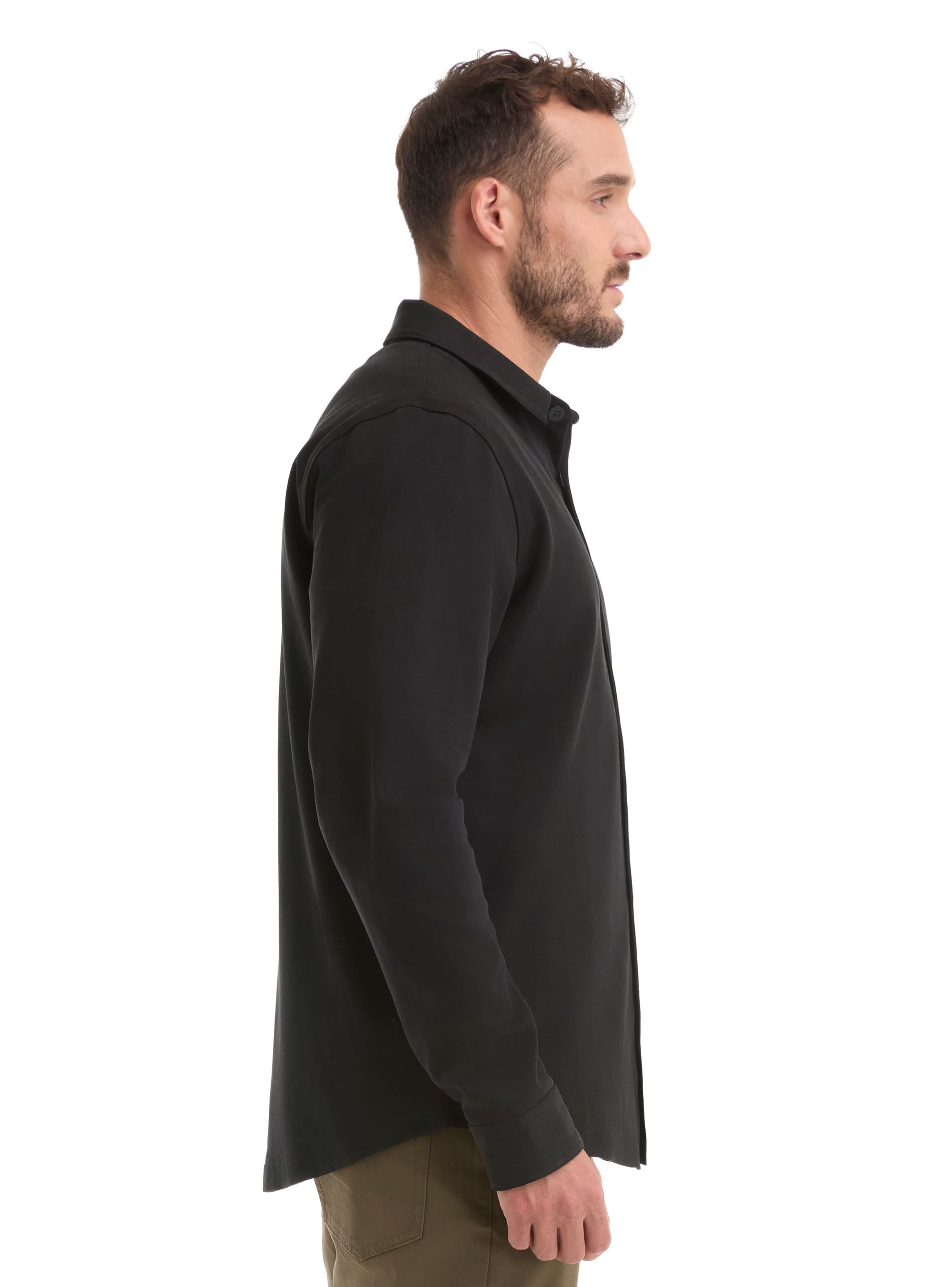CAMISA HOMBRE MANGA LARGA TEXTURA CASUAL PANAMA JACK - L962 | NEGRO - 3