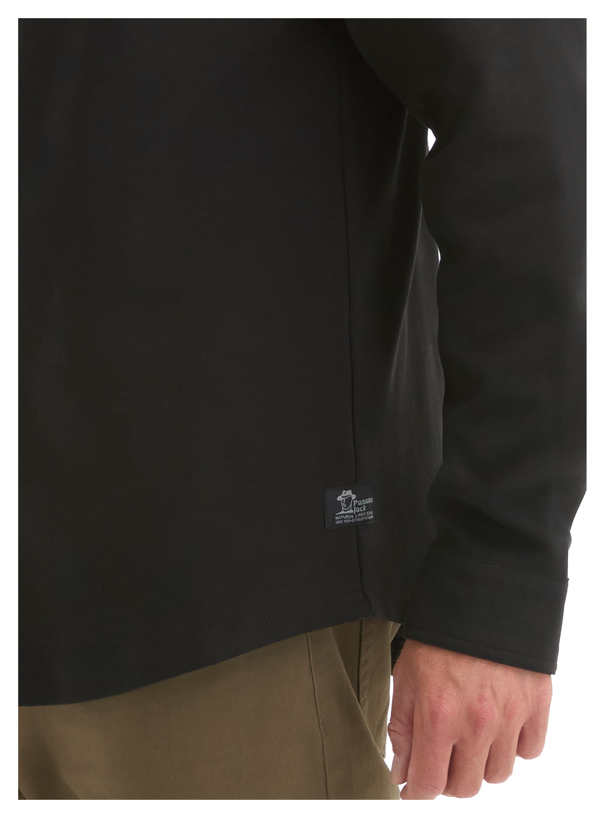 CAMISA HOMBRE MANGA LARGA TEXTURA CASUAL PANAMA JACK - L962 | NEGRO - 6