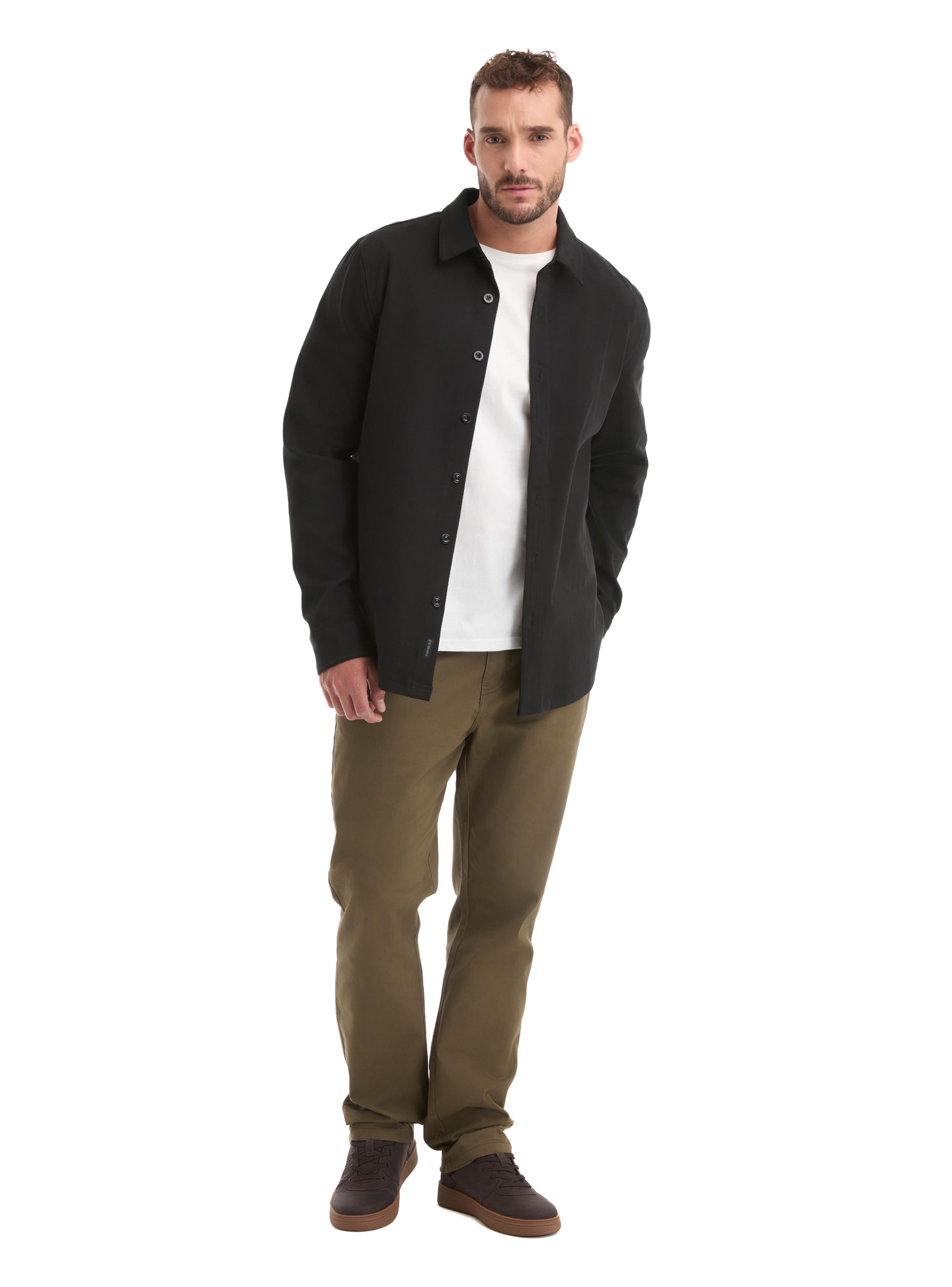 CAMISA HOMBRE MANGA LARGA TEXTURA CASUAL PANAMA JACK - L962 | NEGRO - 7