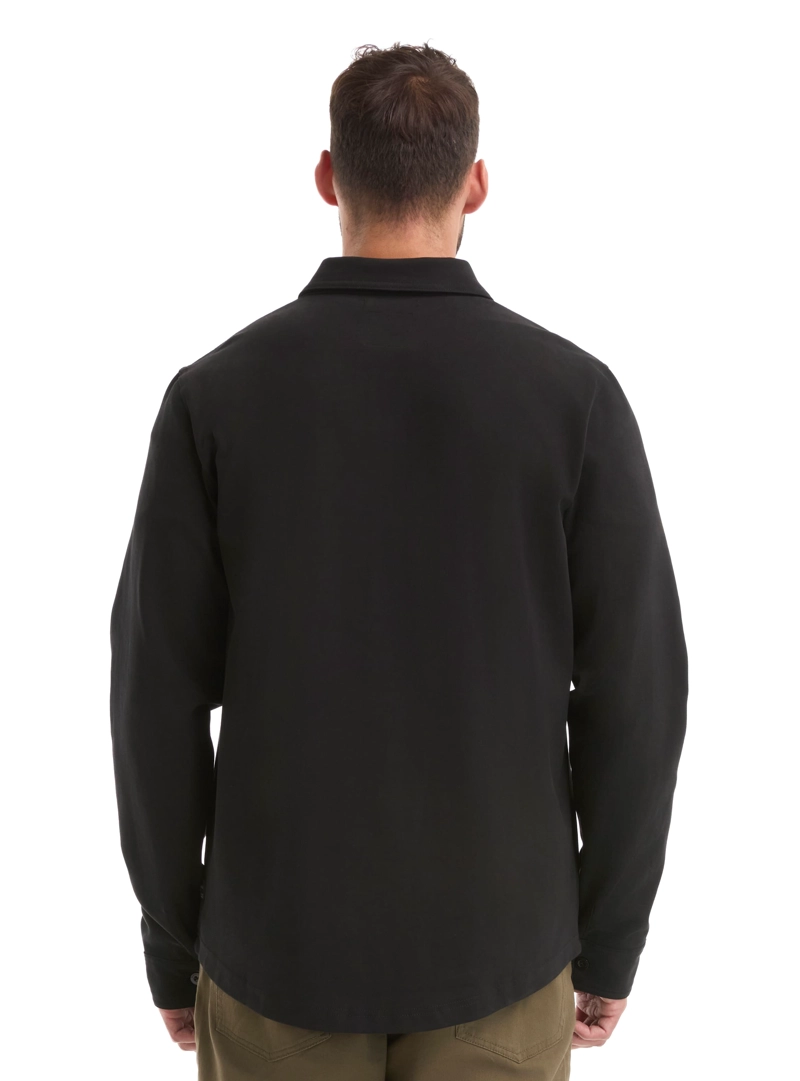 CAMISA HOMBRE MANGA LARGA TEXTURA CASUAL PANAMA JACK - L962 | NEGRO - 9