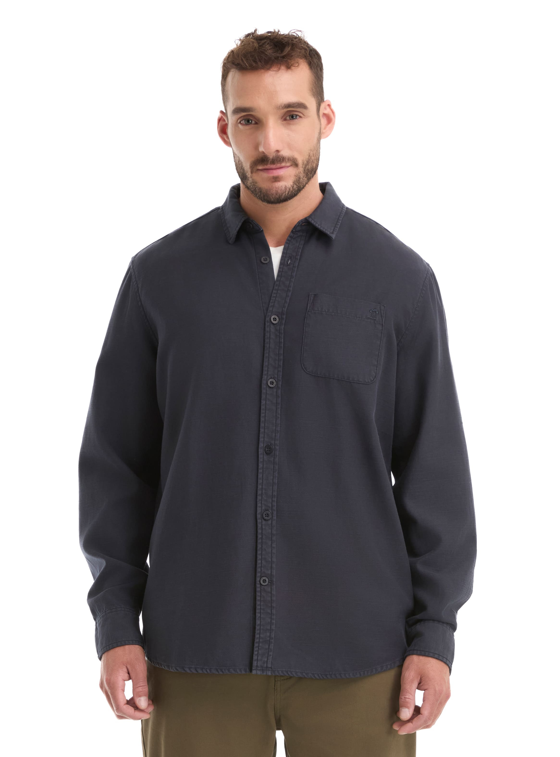 CAMISA HOMBRE MANGA LARGA TWILL CASUAL PANAMA JACK - L961 | NEGRO - 1