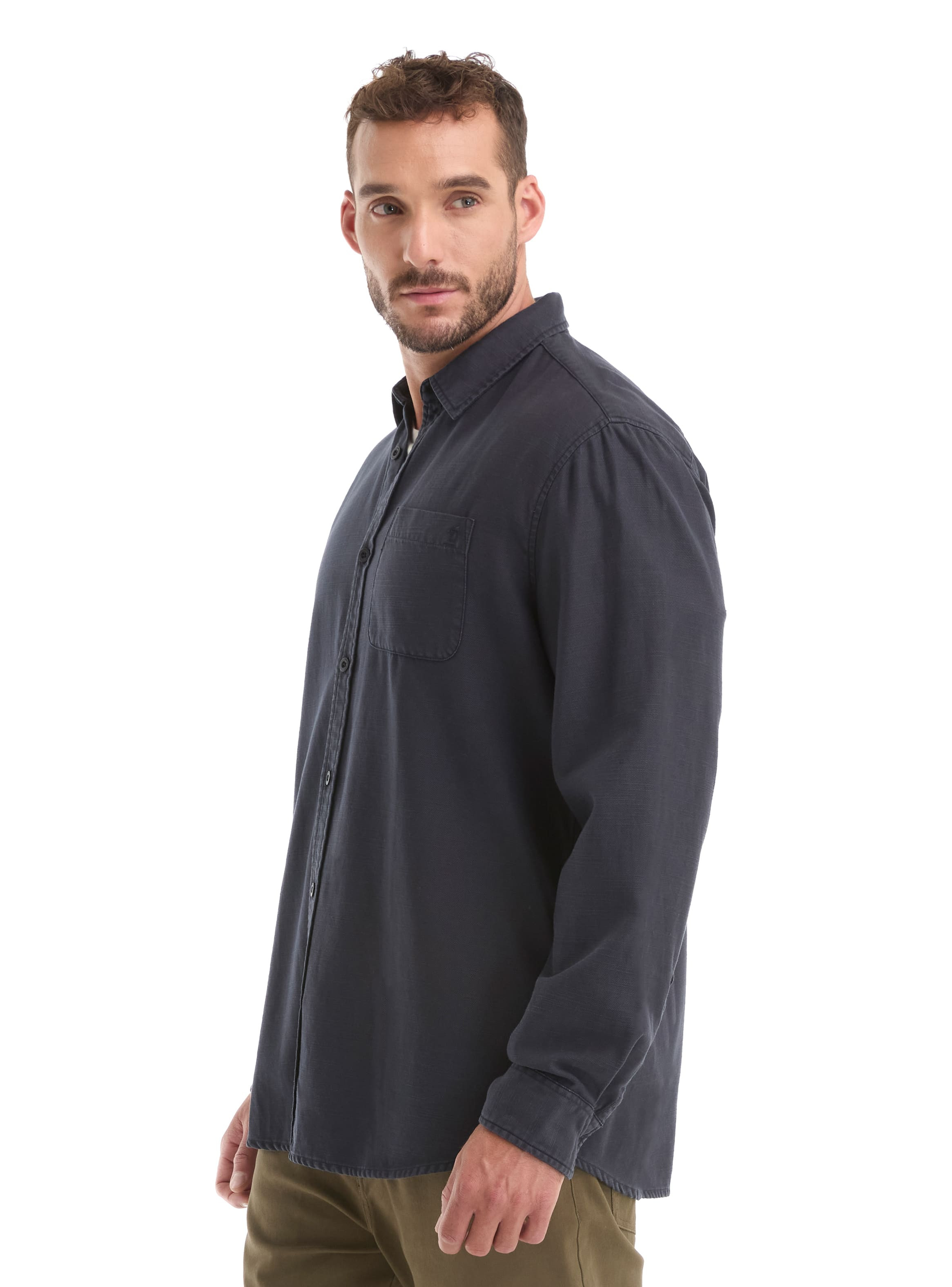 CAMISA HOMBRE MANGA LARGA TWILL CASUAL PANAMA JACK - L961 | NEGRO - 4