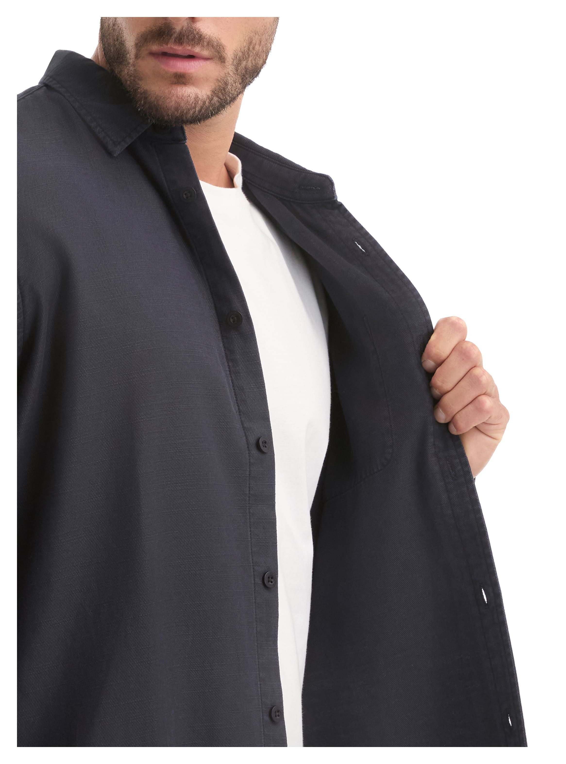 CAMISA HOMBRE MANGA LARGA TWILL CASUAL PANAMA JACK - L961 | NEGRO - 6
