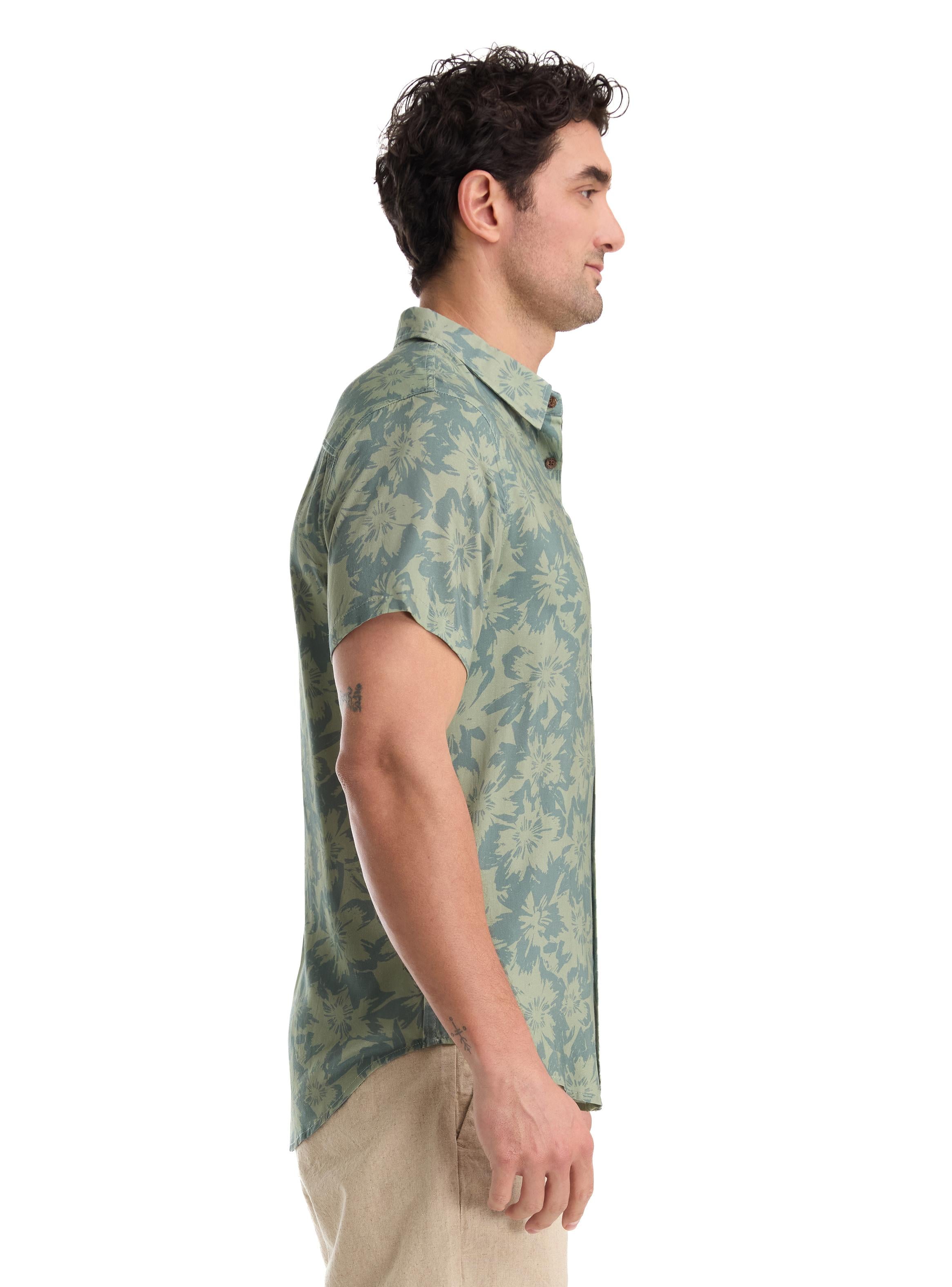 GUAYABERA CASUAL HOMBRE PANAMA JACK - G972 | VERDE OSCURO - 2