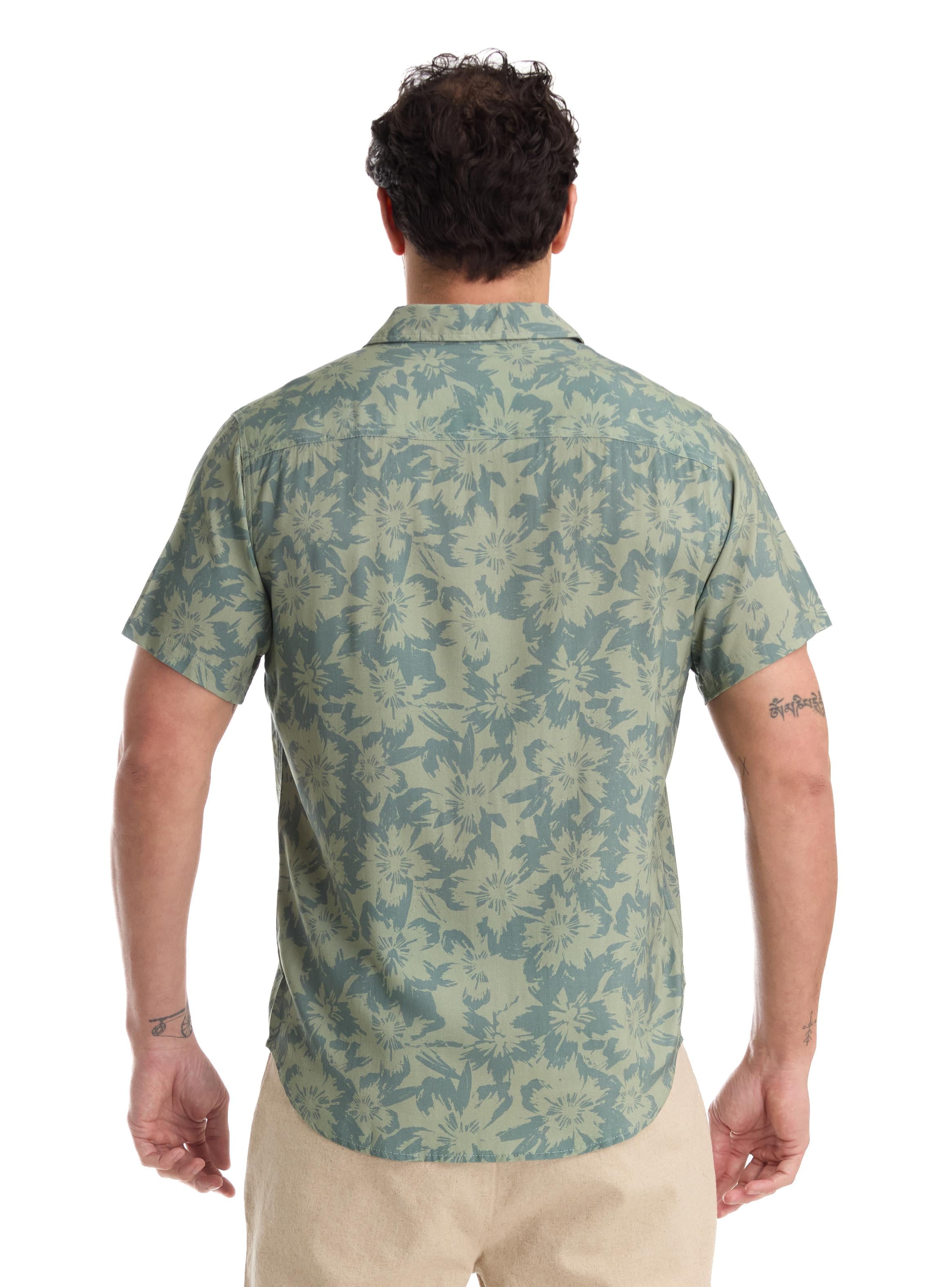 GUAYABERA CASUAL HOMBRE PANAMA JACK - G972 | VERDE OSCURO - 4